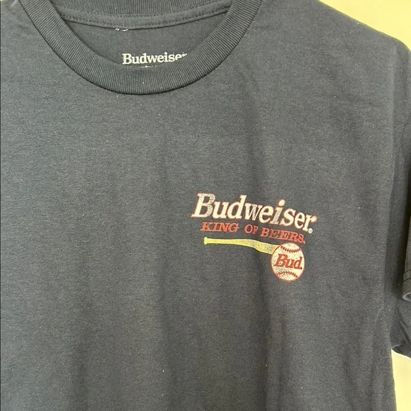 NWOT Budweiser Men's Navy T-Shirt - Picture 2 of 6